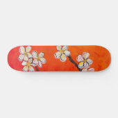 Skateboard Fleurs blanches sur arrière - plan de printemps ro (Horz)