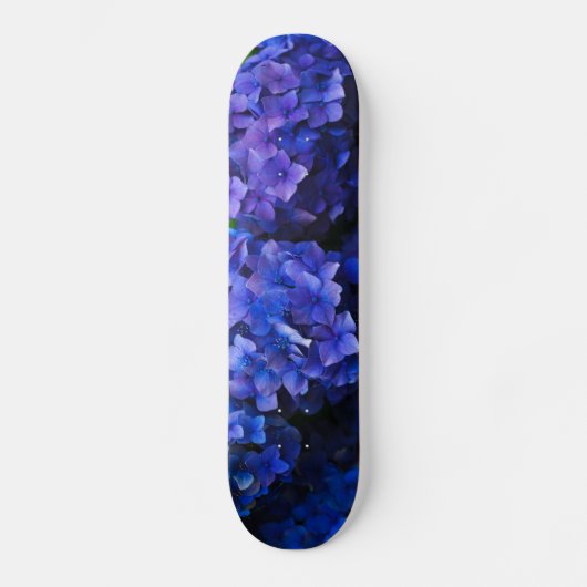 Skateboard fleurs bleues (Recto)