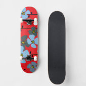 Skateboard Fleurs bleues (Recto)