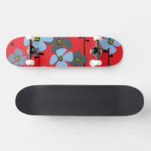 Skateboard Fleurs bleues (Horz)