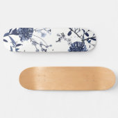 Skateboard Fleurs bleues (Horz)