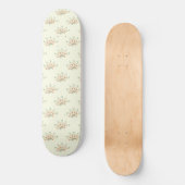 Skateboard Fleurs Bleues, Fleurs Rouges, Motif De Fleurs (Recto)