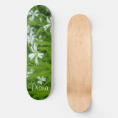 Skateboard Fleurs colorées Vert (Recto)