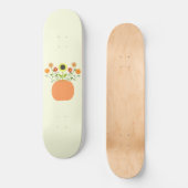 Skateboard Fleurs d'action de grâce en Citrouille (Recto)