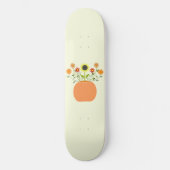 Skateboard Fleurs d'action de grâce en Citrouille (Recto)