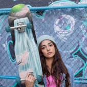 Skateboard Fleurs de cerisiers et cascade