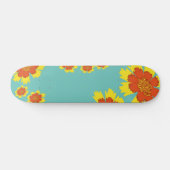 Skateboard Fleurs de coréopsis jaune et orange (Horz)