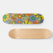Skateboard Fleurs de Jardin Rétro 60s les années 70 Printemps (Horz)