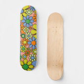 Skateboard Fleurs de Jardin Rétro 60s les années 70 Printemps (Recto)
