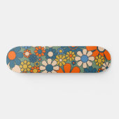 Skateboard Fleurs de Jardin Rétro Motif Floral (Horz)