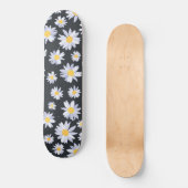 Skateboard Fleurs de marguerite blanc classique Design de gri (Recto)