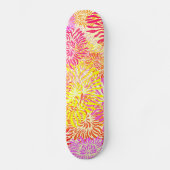 Skateboard Fleurs de printemps colorées (Recto)