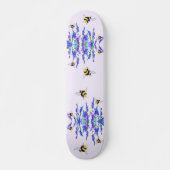 Skateboard Fleurs de printemps et abeilles Flying Skateboar (Devant)