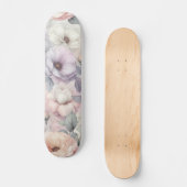 Skateboard Fleurs de rose élégantes (Recto)