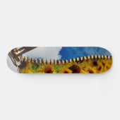 Skateboard Fleurs de soleil et nuages avec Zipper (Horz)