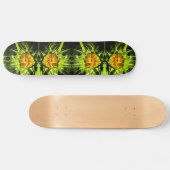 Skateboard Fleurs de soleil, fleurs jaunes (Horz)