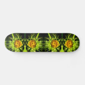 Skateboard Fleurs de soleil, fleurs jaunes (Horz)
