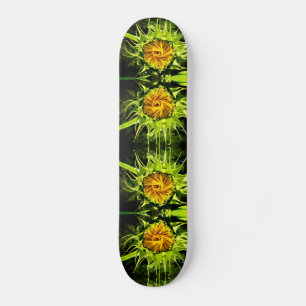 Skateboard Fleurs de soleil, fleurs jaunes
