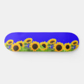 Skateboard Fleurs de soleil - Liberté Ukraine Paix drapeau uk (Horz)