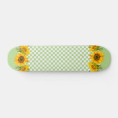 Skateboard Fleurs de soleil sur tableau de bord (Horz)