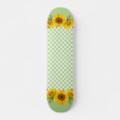 Skateboard Fleurs de soleil sur tableau de bord (Devant)