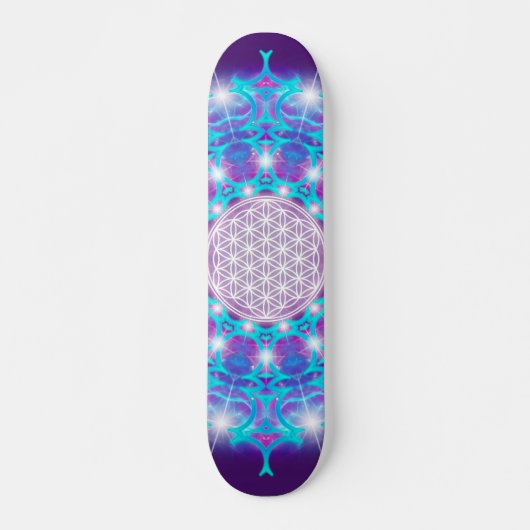 Skateboard FLEURS DE VIE/Blume des Lebens Stars Mandala (Devant)