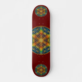 Skateboard FLEURS DE VIE - Fleur fractale 1 (Devant)