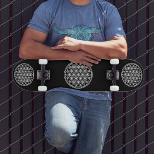 Skateboard FLEURS DE VIE - Symbole de géométrie sacrée plan 2