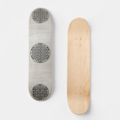 Skateboard FLEURS DE VIE - Symbole de géométrie sacrée plein  (Recto)