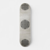 Skateboard FLEURS DE VIE - Symbole de géométrie sacrée plein  (Devant)
