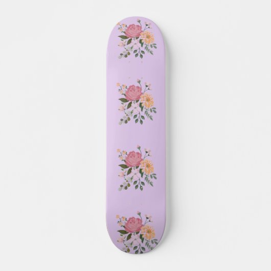 Skateboard Fleurs d'eau (Devant)