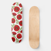 Skateboard Fleurs d'été joyeuses floraison de pavot (Recto)
