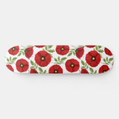 Skateboard Fleurs d'été joyeuses floraison de pavot (Horz)
