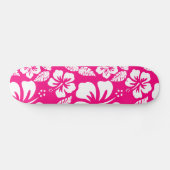 Skateboard Fleurs d'Hibiscus rose vif (Horz)