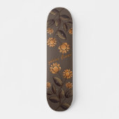 Skateboard Fleurs d'or (Devant)