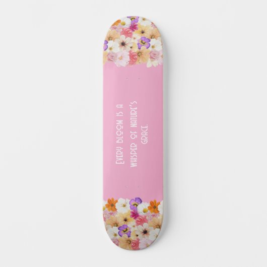 Skateboard Fleurs en Harmonie : Symphonie des couleurs (Recto)