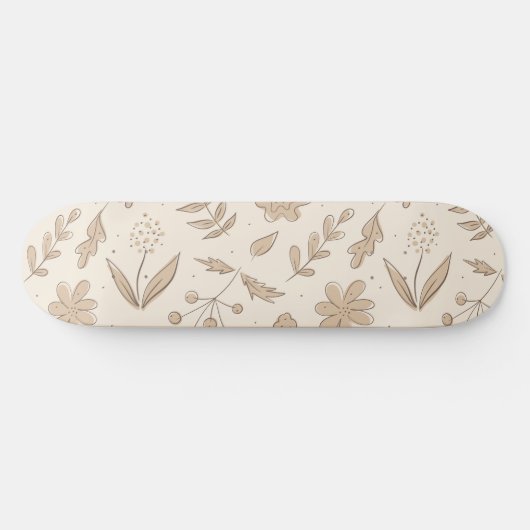 Skateboard Fleurs et Feuilles (Horz)