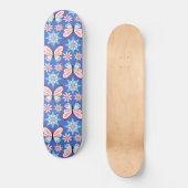 Skateboard Fleurs et papillons (Recto)