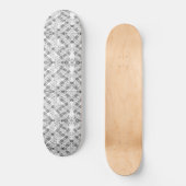 Skateboard Fleurs et rayures monogrammes chic (Recto)