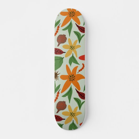 Skateboard Fleurs exotiques (Devant)