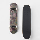 Skateboard Fleurs, feuilles, et camouflage (Recto)