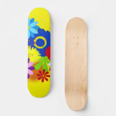 Skateboard Fleurs hawaïennes Penny Custom Pro Long Board (Recto)
