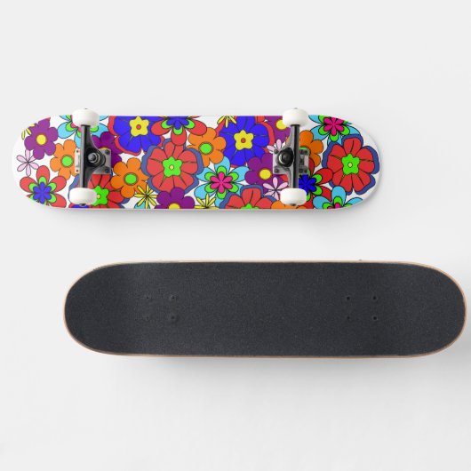 Skateboard Fleurs Hippy Retro (Horz)