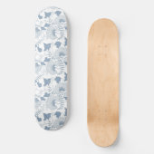 Skateboard Fleurs japonaises blanches Delicate Arrière - plan (Recto)