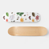 Skateboard Fleurs jaunes et roses blanches 15 (Horz)
