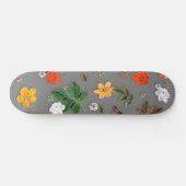 Skateboard Fleurs jaunes et roses blanches 16 (Horz)