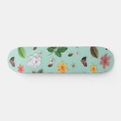 Skateboard Fleurs jaunes et roses blanches 22 (Horz)