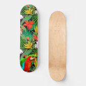 Skateboard Fleurs macaw et multicolores (Recto)