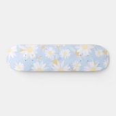 Skateboard Fleurs marguerites Bleues Classiques (Horz)