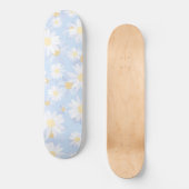 Skateboard Fleurs marguerites Bleues Classiques (Recto)
